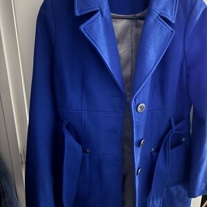 Calvin Klein Vibrant Blue Pea Coat